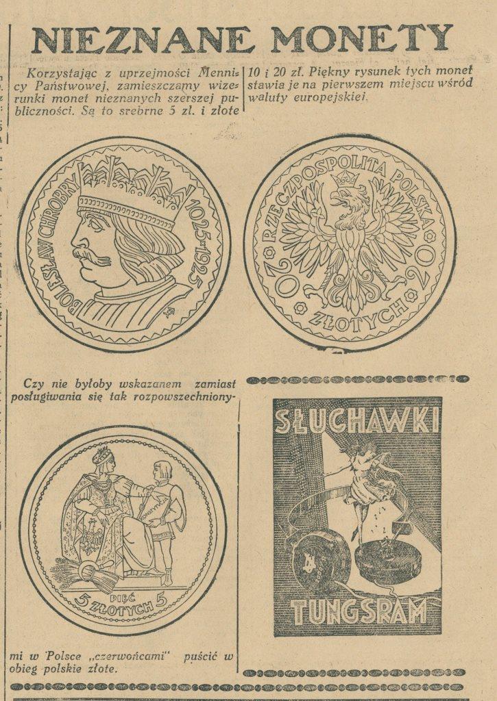 1927-01-02 Radjo nieznane monety wycinek.jpg