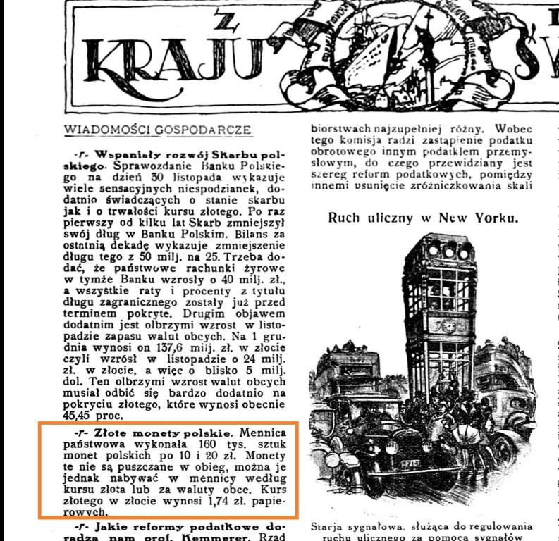 1926-12-23 Ziemia Wil  160 tys szt monet złotych kompr.jpg