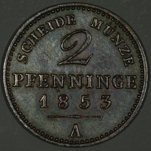 Niemcy Prusy 2 pfennig 1853 r.2.jpg