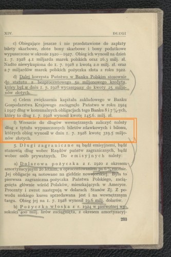 1929 Skarbowość polska wielkość emisji na 01.07.1929 317 mln dalsze wjaśnienia.jpg