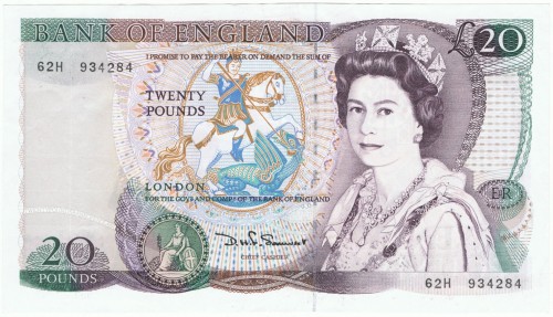 Wielka Brytania 380 - ND (1984-1988) - 20 funtów szterlingów; podpis Somerset (awers).jpg